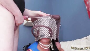 Anal hard BDSM sex with bag on head